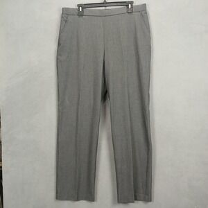 Croft & Barrow Pants Womens 14 Heather Gray Straight Leg‎ Elastic Waist Casual